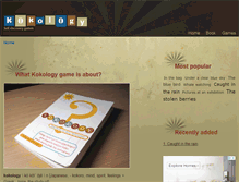 Tablet Screenshot of kokologygame.com